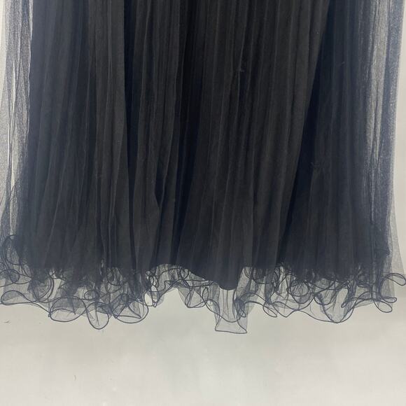 ASOS Tulle Draped One Shoulder Gown Wired Hem Maxi Dress Black NEW Womens 6 Tall - Picture 7 of 8